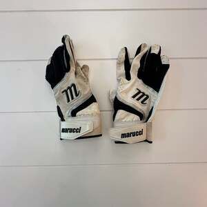 Marucci Code Adult Baseball Batting Gloves White/Black